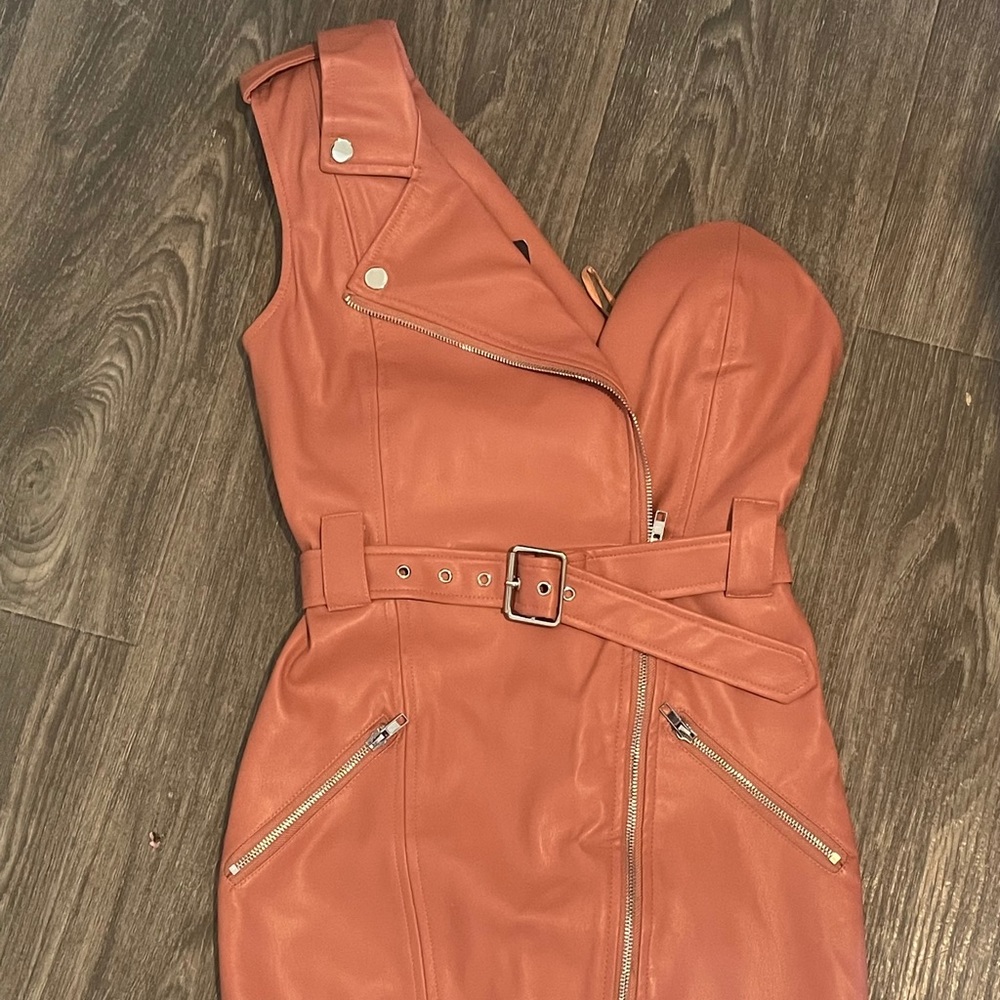 Rose pink dress(leather type)